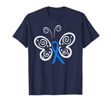 Ladda upp bild till gallerivisning, Funny shirts V-neck Tank top Hoodie sweatshirt usa uk au ca gifts for Blue Awareness Ribbon Butterfly Tribal Tattoo T-shirt 2735170