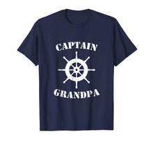 Ladda upp bild till gallerivisning, Cool Captain Grandpa Ship Wheel Boat Novelty Gift T-Shirt 291700
