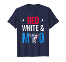 Ladda upp bild till gallerivisning, Funny shirts V-neck Tank top Hoodie sweatshirt usa uk au ca gifts for Red White and Moo Patriotic USA Flag Cow T-Shirt 2192126