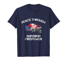 Ladda upp bild till gallerivisning, Funny shirts V-neck Tank top Hoodie sweatshirt usa uk au ca gifts for Peace Through Superior Firepower B-52 Bomber Vintage T-Shirt 2028488