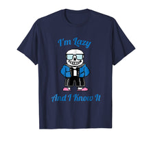 Ladda upp bild till gallerivisning, Sans Skeleton Cool Pixel Art Shirt I'm Lazy And I Know It