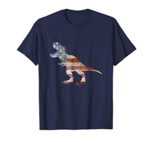 Ladda upp bild till gallerivisning, Dino USA American Flag T-Shirt 4th Of July Gift 94645