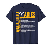 Ladda upp bild till gallerivisning, Birthday Gifts - Top 10 Rules Of Aries Zodiac T-Shirt