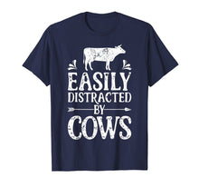 Ladda upp bild till gallerivisning, Funny shirts V-neck Tank top Hoodie sweatshirt usa uk au ca gifts for Easily Distracted By Cows T Shirt Cow Men Women Gifts Farmer 491137