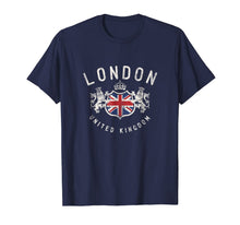 Ladda upp bild till gallerivisning, London Great Britain Vintage Crown Flag T-shirt 274231