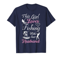 Ladda upp bild till gallerivisning, Funny shirts V-neck Tank top Hoodie sweatshirt usa uk au ca gifts for This Girl Loves Fishing With Her Husband Funny T Shirts 2530748