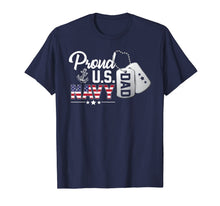 Ladda upp bild till gallerivisning, Mens Proud Navy Dad T Shirt Gift Pride Military Father Tees 349451
