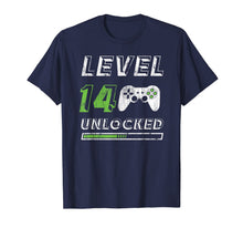 Ladda upp bild till gallerivisning, Level 14 Unlocked - 14 Year Old Gamer Funny Birthday T-Shirt 1495357