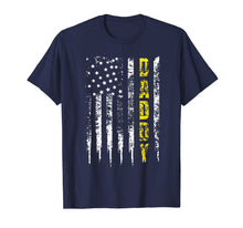 Ladda upp bild till gallerivisning, Truck Driver Yellow Line Daddy T-Shirt US Flag distressed 618427