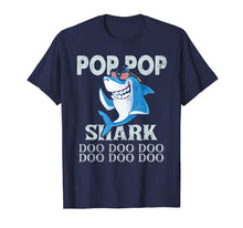 Ladda upp bild till gallerivisning, Pop Pop Shark Shirt Doo Doo Doo - Shark Sunglasses Flag USA 74318