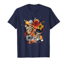 Ladda upp bild till gallerivisning, Tiger and Skull flower Floral Flowers shirt Cute Gift Idea T-Shirt 114115