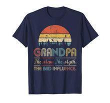 Ladda upp bild till gallerivisning, Mens Grandpa The Man The Myth The Bad Influence T-Shirt Vintage 485450