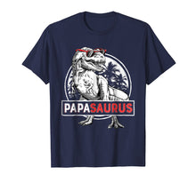 Ladda upp bild till gallerivisning, Papasaurus T Shirt T Rex Papa Saurus Dinosaur Men Dad Daddy