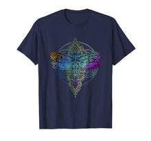 Ladda upp bild till gallerivisning, Colorful Mandala Dragonfly T-Shirt - Lotus Flower Tee
