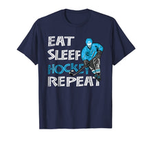 Ladda upp bild till gallerivisning, Eat Sleep Hockey Repeat Shirt for Boys and Men Funny 1105903