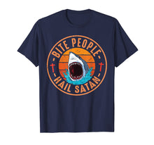 Ladda upp bild till gallerivisning, Funny shirts V-neck Tank top Hoodie sweatshirt usa uk au ca gifts for Retro Vintage Bite People Hail Satan Angry Shark Tshirt Gift 2357146