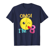 Ladda upp bild till gallerivisning, Funny shirts V-neck Tank top Hoodie sweatshirt usa uk au ca gifts for 8 Yrs old Girl Kiss Emoticon SHIRT Omg I'm 8 Years Tee 1951335