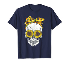 Ladda upp bild till gallerivisning, Skull sunflower floral flowers t shirt cute gift idea 40574