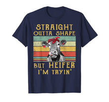 Ladda upp bild till gallerivisning, Straight Outta Shape But Heifer I'm Tryin' T-Shirt cow lover 803203