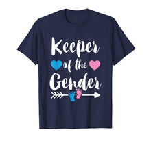 Ladda upp bild till gallerivisning, Keeper Of The Gender Reveal Tee Shirt Girl or Boy Blue Pink 132480