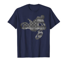 Ladda upp bild till gallerivisning, Dirt Bike American Flag T-Shirt | Motocross Enduro Shirt 152650