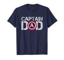 Ladda upp bild till gallerivisning, Mens Dad's Birthday Captain Dad Superhero T-Shirt 195796