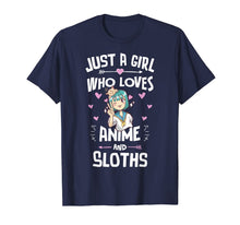Ladda upp bild till gallerivisning, Anime And Sloths Gifts for Daughter and Girls T-Shirt-3204312