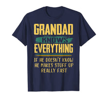 Ladda upp bild till gallerivisning, Funny Family Christmas Gifts Grandad Knows Everything T-Shirt-1672681