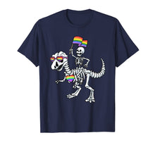 Ladda upp bild till gallerivisning, Halloween LGBT Tshirt T Rex Dinosaur Skeleton Gay Pride T-Shirt 253456