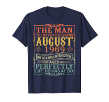 Ladda upp bild till gallerivisning, 1969 Man Myth Legend August 50th Bday Gifts 50 yrs old T-Shirt 250943