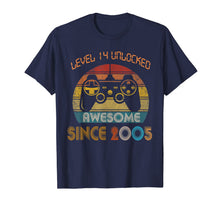Ladda upp bild till gallerivisning, Level 14 Unlocked Awesome Since 2005-14th Birthday Gamer T-Shirt 84089