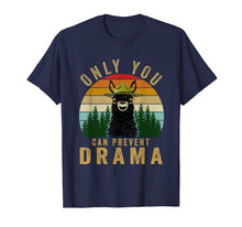 Ladda upp bild till gallerivisning, Only you can prevent drama Llama Camping Vintage funny gift T-Shirt 50120