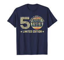 Ladda upp bild till gallerivisning, 50th Birthday Gifts 50 Years Old August 1969 Limited Edition T-Shirt 165163