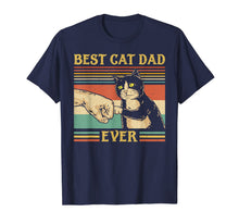 Ladda upp bild till gallerivisning, Best Cat Dad Ever Paw Fist Bump Fit Vintage Retro Gift Men TShirt933880