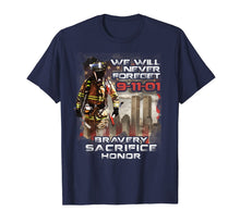 Ladda upp bild till gallerivisning, We will never forget 9-11-01 Bravery Sacrifice Honor Tshirt 96922