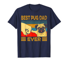 Ladda upp bild till gallerivisning, Best Pug Dad Ever Retro Vintage T-Shirt-297097