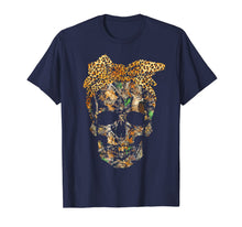 Ladda upp bild till gallerivisning, Hunting Camouflage Skull with Leopard Bandana Halloween T-Shirt 379262