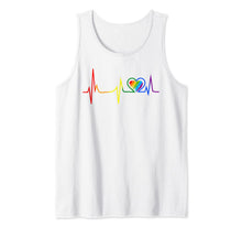 Ladda upp bild till gallerivisning, LGBT Rainbow Heartbeat T shirt Gay and Lesbian Pride month Tank Top 89208