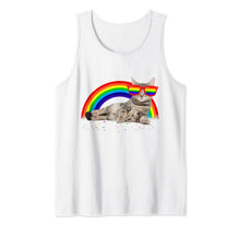 Ladda upp bild till gallerivisning, Funny Cat Gay Pride LGBT Rainbow Sunglasses Shirt Tank Top 126133