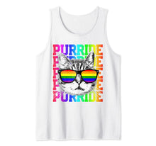 Ladda upp bild till gallerivisning, Purride Funny Cat Gay Pride LGBTQ Rainbow Flag Men Women Tank Top 79711
