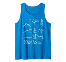 Ladda upp bild till gallerivisning, Funny Namaste Skeleton Yoga Skull Halloween Hippie Peace Tank Top 115675