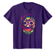 Ladda upp bild till gallerivisning, Tye Dye Day of the Dead Shirt-70's Style Sugar Skull T-Shirt 618757
