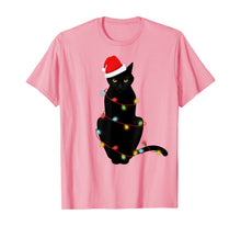 Ladda upp bild till gallerivisning, Funny shirts V-neck Tank top Hoodie sweatshirt usa uk au ca gifts for Black Cat Christmas Light Funny Cat Lover Catfather Mom Dad T-Shirt 429606