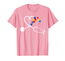 Ladda upp bild till gallerivisning, Funny shirts V-neck Tank top Hoodie sweatshirt usa uk au ca gifts for Funny Nurse Autism Puzzle Stethoscope Heart Tshirt 1500216