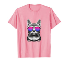 Ladda upp bild till gallerivisning, Pride Cat LGBT Sunglasses Men Women T Shirt|Bisexual Flag 165325