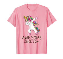 Ladda upp bild till gallerivisning, Funny shirts V-neck Tank top Hoodie sweatshirt usa uk au ca gifts for Awesome Since 2014 Dabbing Unicorn Shirt Girl Gifts Birthday 3446558