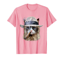 Ladda upp bild till gallerivisning, Funny shirts V-neck Tank top Hoodie sweatshirt usa uk au ca gifts for Disgruntle Cat with Cigar in Fedora Panama Hat, T-Shirt 4175916