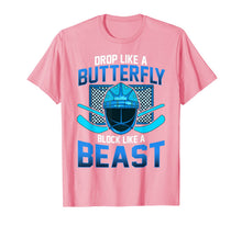 Ladda upp bild till gallerivisning, Ice Hockey Goalie Drop Like A Butterfly Block Like A Beast T-Shirt-686903