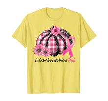 Ladda upp bild till gallerivisning, In October We Wear Pink Pumpkin Breast Cancer Leopard Gift T-Shirt 227255