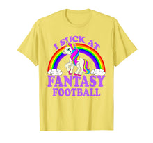 Ladda upp bild till gallerivisning, I Suck At Fantasy Football T Shirt Funny Unicorn Draft Party 799074